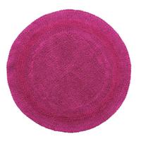 BADEMATTE 80 cm rund, 100% Baumwolle, wendbar - Magenta, Textil (80/80cm) - Homescapes