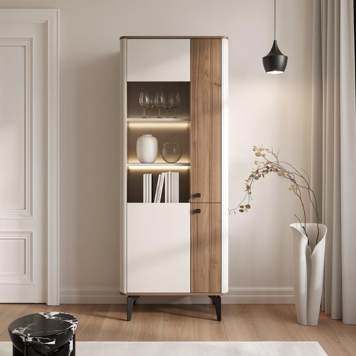 VITRINE BELLAGIO - Kaschmir, Holzwerkstoff (73/190/40cm) - Idohome