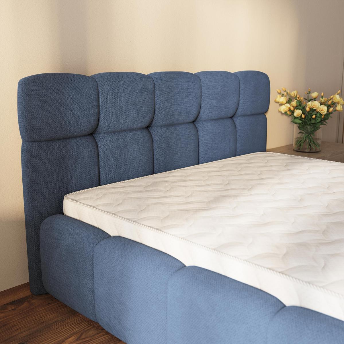 POLSTERBETT ELIZJA 180x200 cm mit Bettkästen - Blau - Blau, Holz (180/200cm) - MASSENO