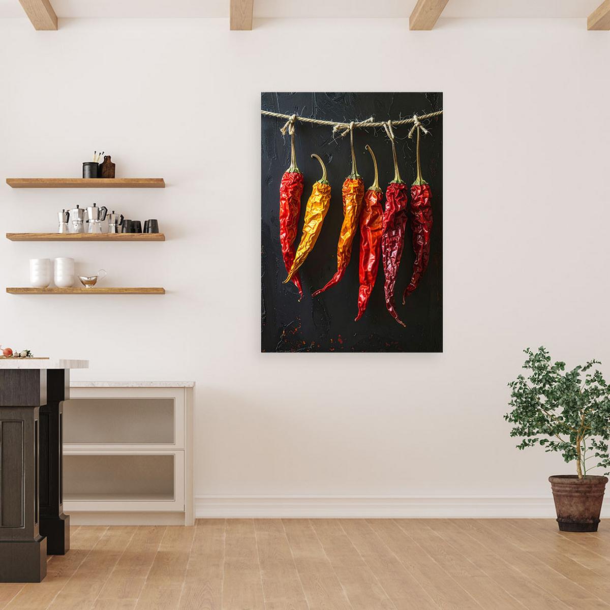 LEINWANDBILD Essen & Trinken 70x100cm - Rot, Textil (70/100cm) - Feeby