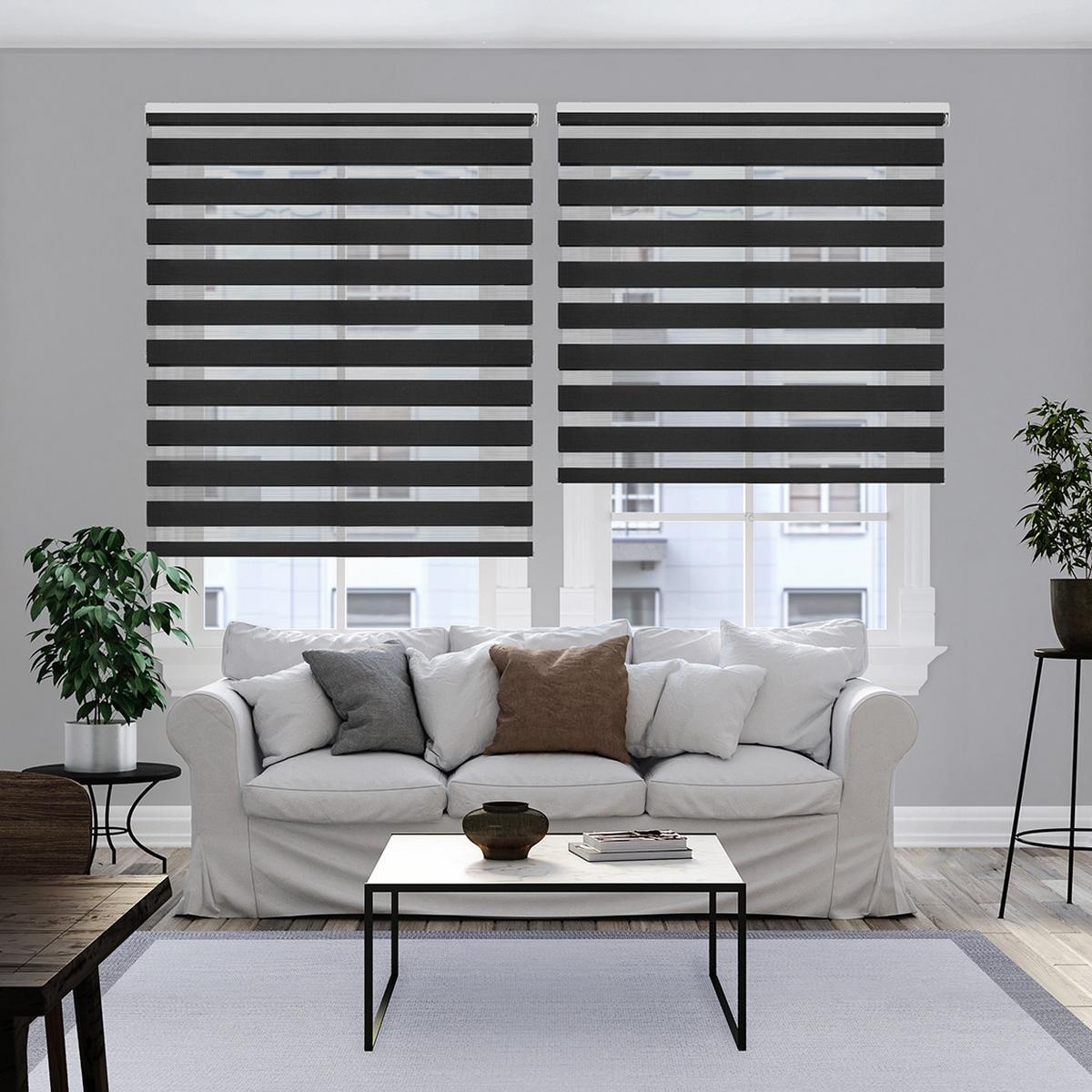 DOPPELROLLO Silber 160X250 - Silberfarben, Kunststoff (160/250cm) - STORESDECO