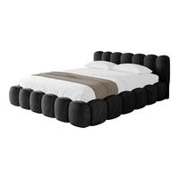 POLSTERBETT mit Bettkasten und Lattenrost, Bett mit Matratze H3/H4 - SENA-v1 180x200 Schwarz - Schwarz, Holzwerkstoff/Textil (180/200cm) - ALTDECOR