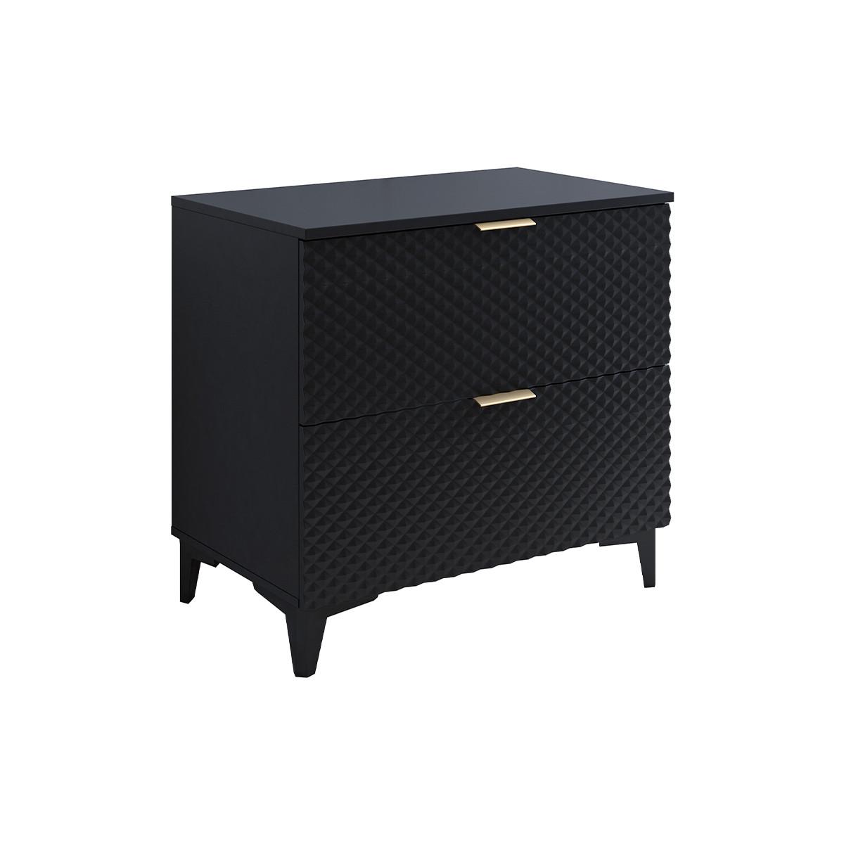 WASCHTISCHUNTERSCHRANK 80.4cm Cléa Schwarz - Schwarz, Holzwerkstoff (80.4/62.6/48.5cm) - Petits-meubles