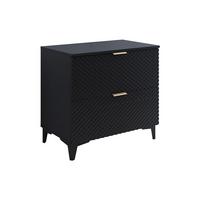 WASCHTISCHUNTERSCHRANK 80.4cm Cléa Schwarz - Schwarz, Holzwerkstoff (80.4/62.6/48.5cm) - Petits-meubles