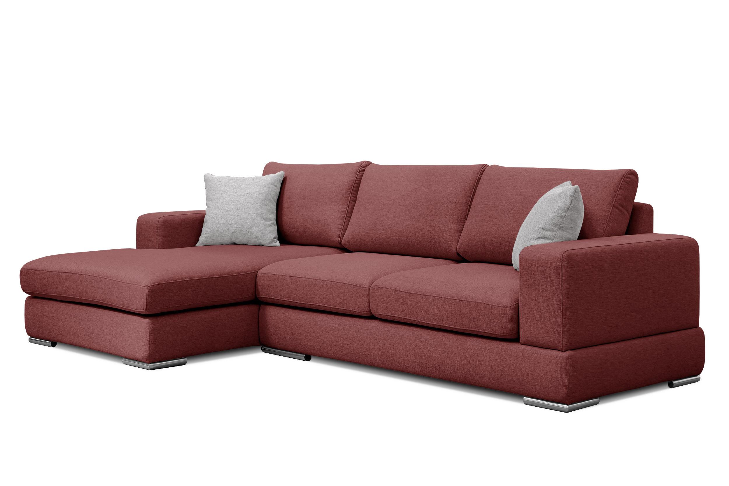 ECKSOFA OTTO 4-Sitzer, bordeaux - Bordeaux, Holzwerkstoff/Textil (159/279cm) - Wozimo