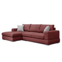 ECKSOFA OTTO 4-Sitzer, bordeaux - Bordeaux, Holzwerkstoff/Textil (159/279cm) - Wozimo