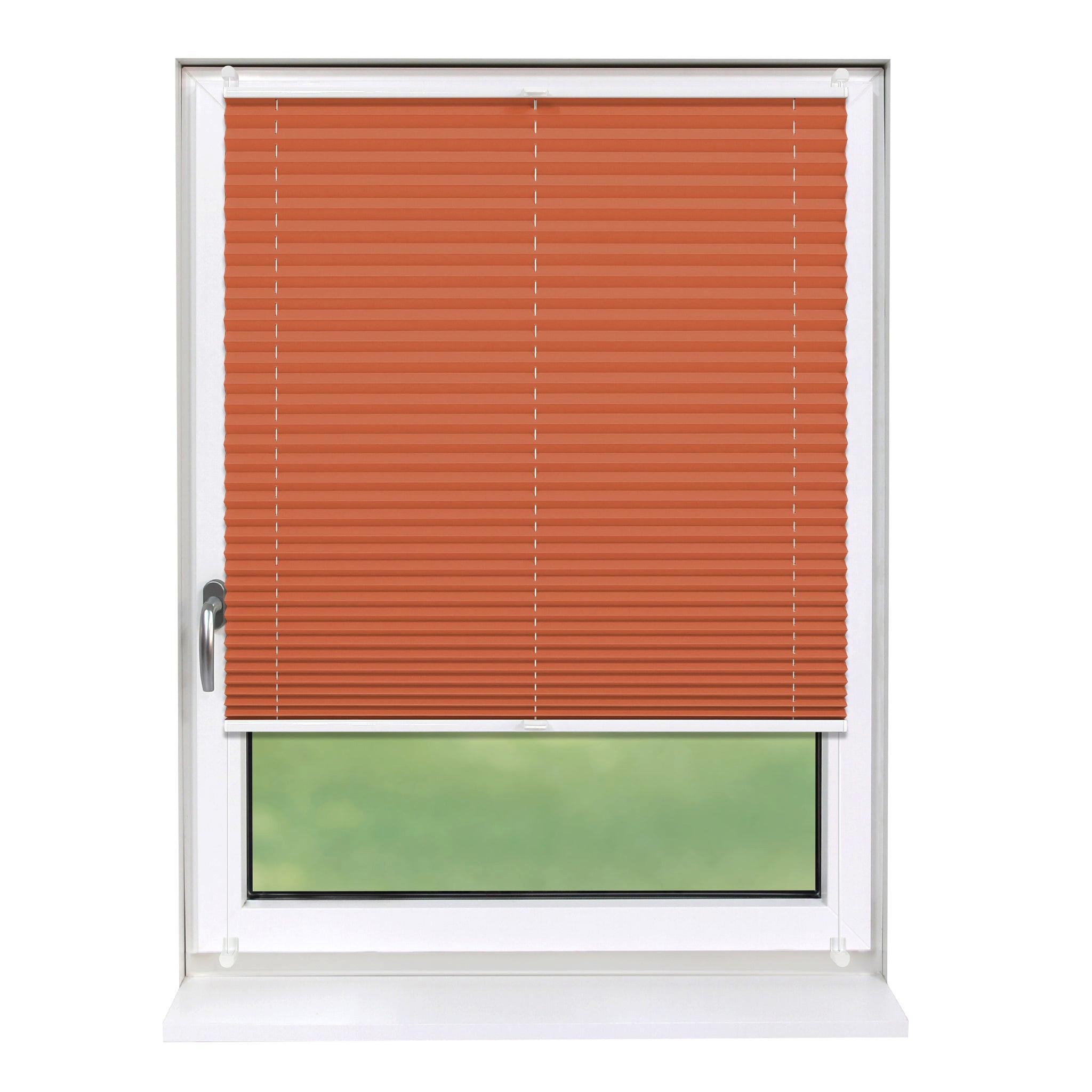 PLISSEE Basic 120 x 150cm Klemmfix ohne Bohren - Orange, Textil (120/150cm) - Deco-Raum