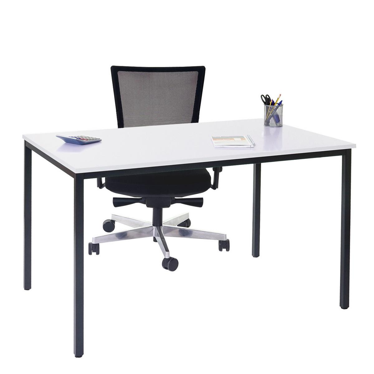 SCHREIBTISCH PETRILA eckig Weiß - Weiß, Holzwerkstoff (80/120/75cm) - MCW