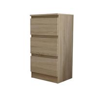 KOMMODE ALLEGRA 40/72/33 cm mit 3 Schubladen Sonoma Eiche - Sonoma Eiche, Holzwerkstoff (40/72/33cm) - MASSENO