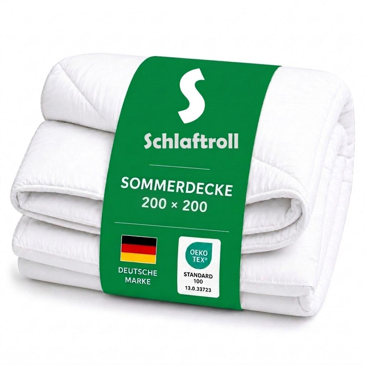 BETTDECKE für heiße Sommer 200 x 200 cm - Weiß, Textil (200/200cm) - Schlaftroll