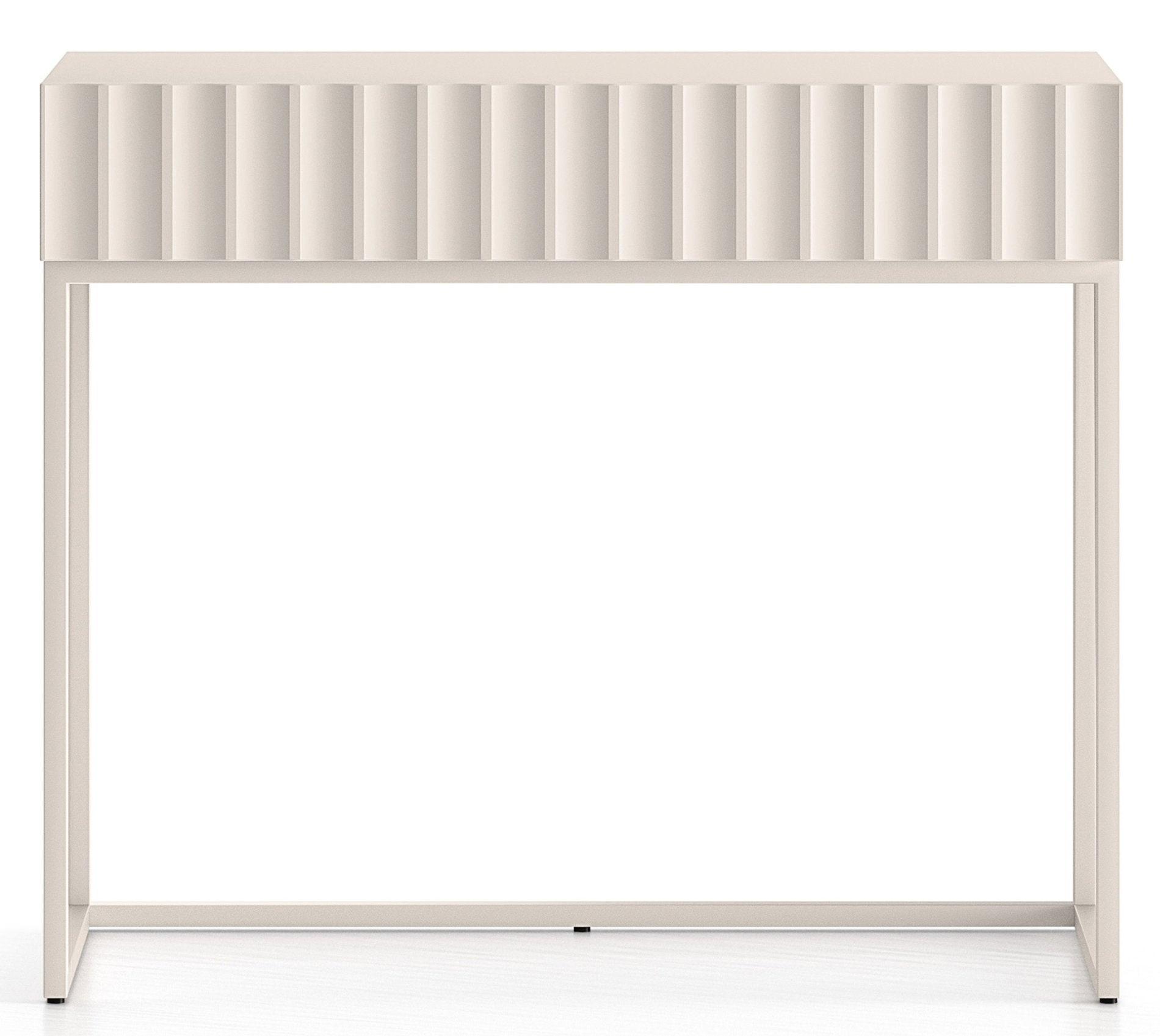 SCHMINKTISCH Derriva Hellbeige 91 cm - Ecru/Beige, Holzwerkstoff/Metall (40/91.6/78.1cm) - Selsey