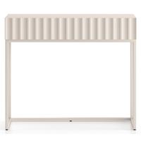 SCHMINKTISCH Derriva Hellbeige 91 cm - Ecru/Beige, Holzwerkstoff/Metall (40/91.6/78.1cm) - Selsey