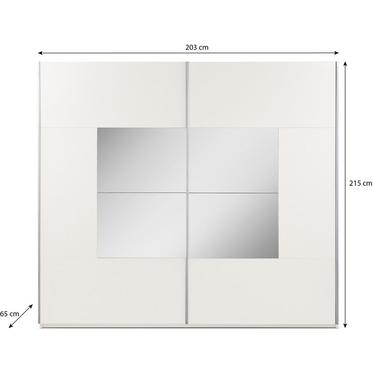 SCHWEBETÜRENSCHRANK Brooklyn mit 2 Türen und Spiegel, kaschmir, 250 cm - Kaschmir, Holzwerkstoff (250/215/65cm) - Beautysofa
