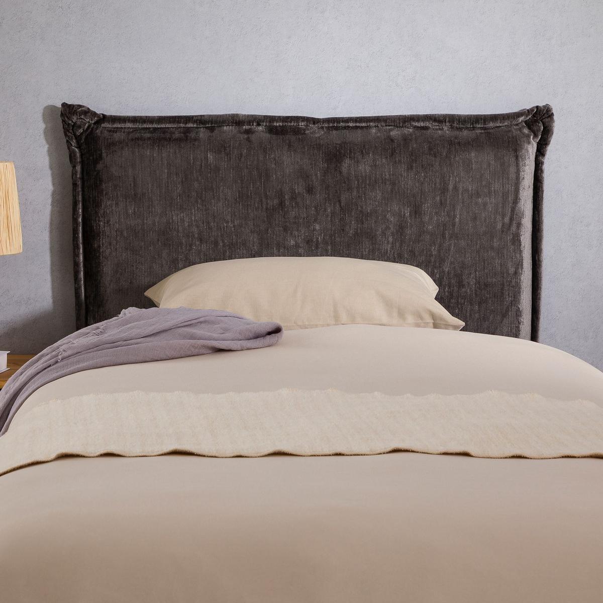KOPFTEIL DELMO 90x190 cm grau - Grau, Textil (91/99/7cm) - IDIMEX