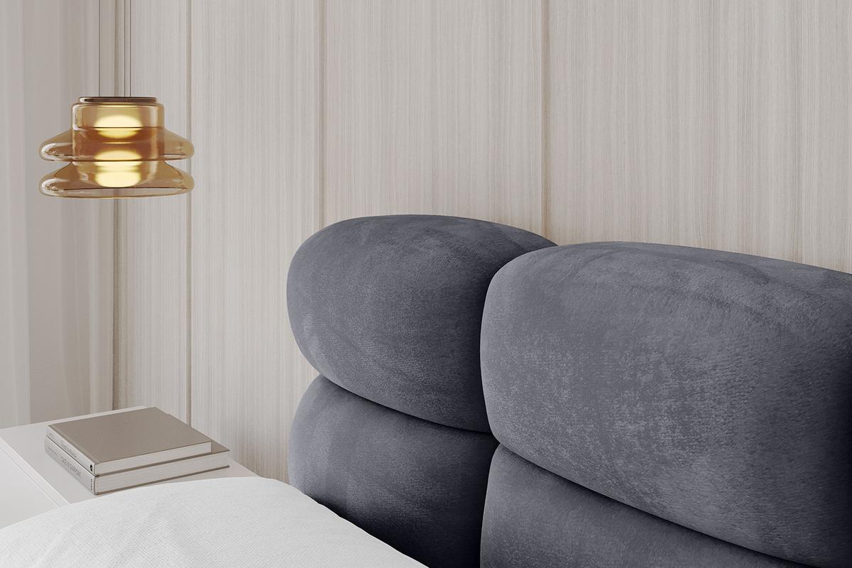 POLSTERBETT mit Bettkasten und Lattenrost, Boxbett ohne Matratze - NOMA 180x200 Dunkelgrau - Dunkelgrau, Holzwerkstoff/Textil (180/200cm) - ALTDECOR