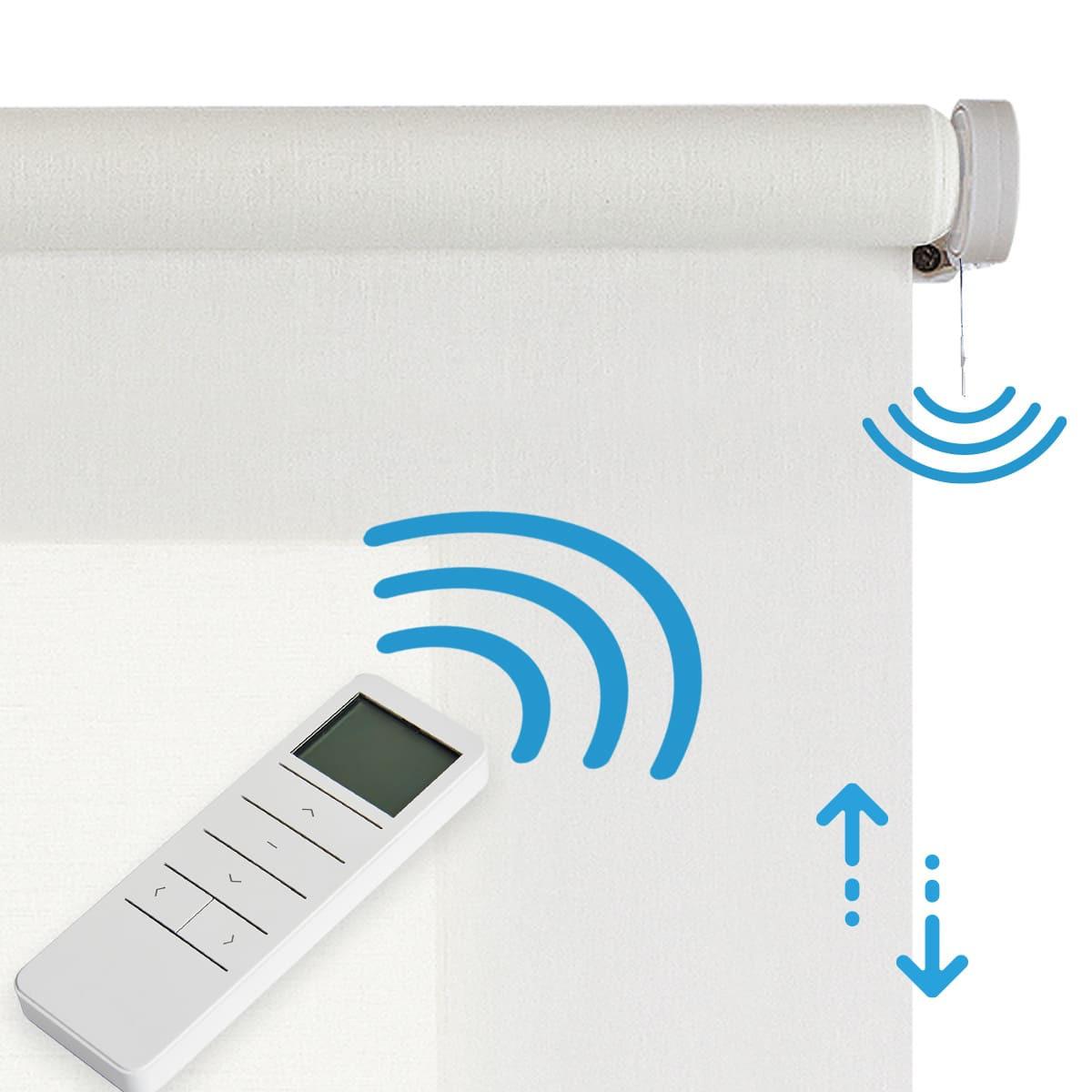 ROLLO motorisiert, Weiß, 120 x 250 cm - Weiß, Kunststoff (120/250cm) - STORESDECO