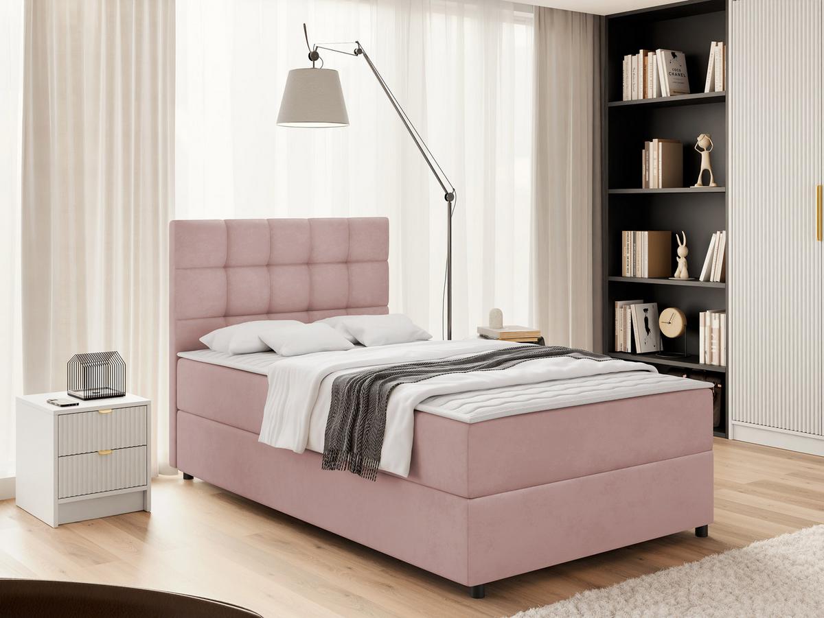 BOXBETT Lind - H3 - Schwarz/Rosa, Holz/Holzwerkstoff (90/200cm) - MIRJAN24