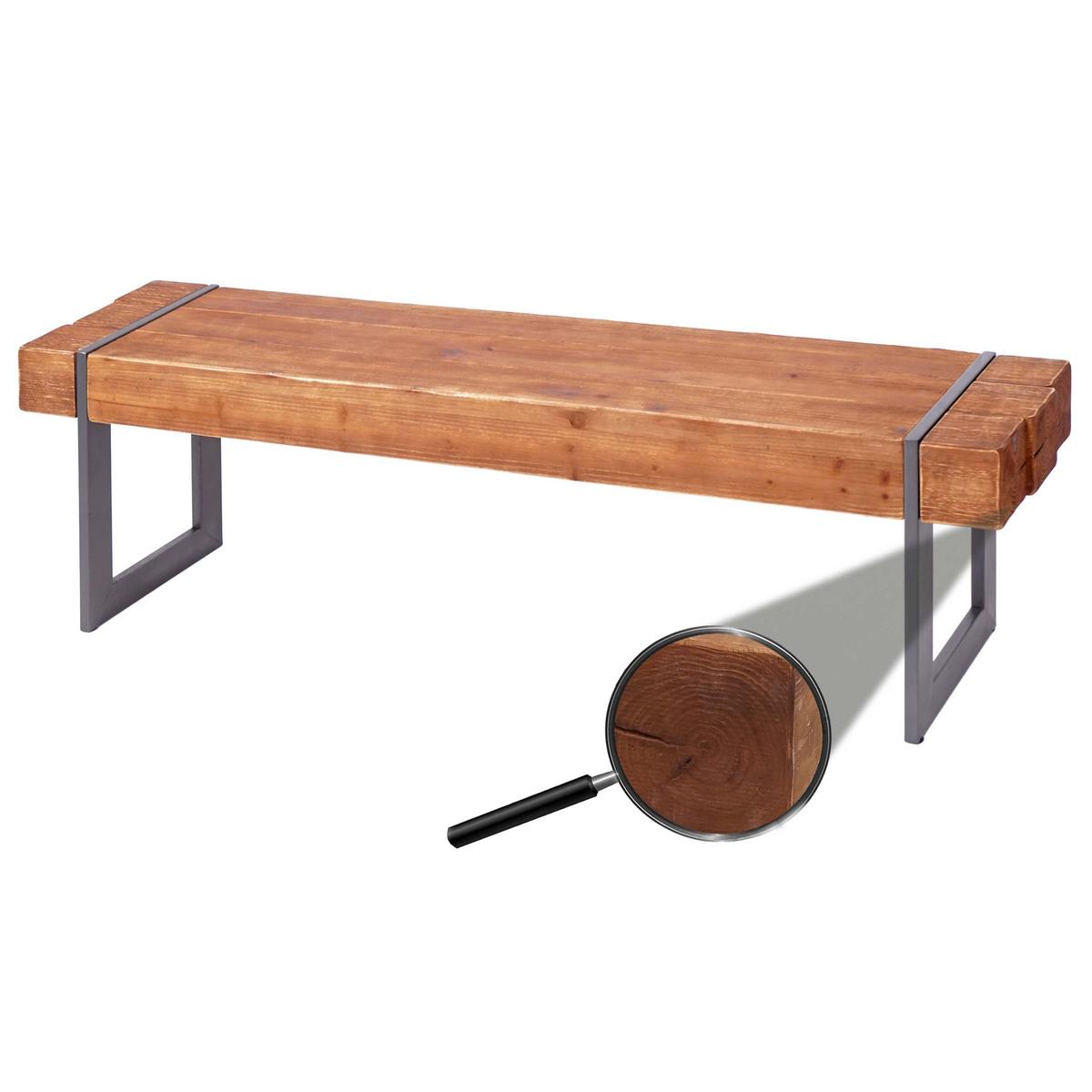 SITZBANK Braun - Naturfarben/Braun, Holz (160/45/34cm) - MCW