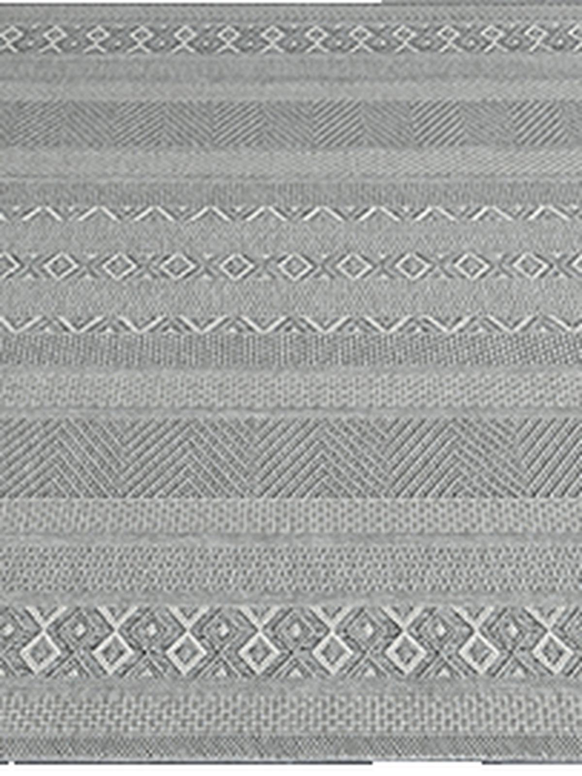 TEPPICH Flachgewebe ESERA Gestreift Polypropylen Grau 200 x 280 cm - Grau, Textil (200/280cm) - KADIMA DESIGN