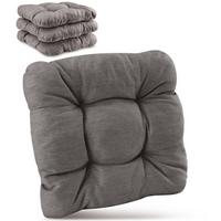 STUHLKISSEN HighLux SK 40/40/8cm Hellgrau (4tlg) - Hellgrau, Textil (40/40/32cm) - Beautissu 