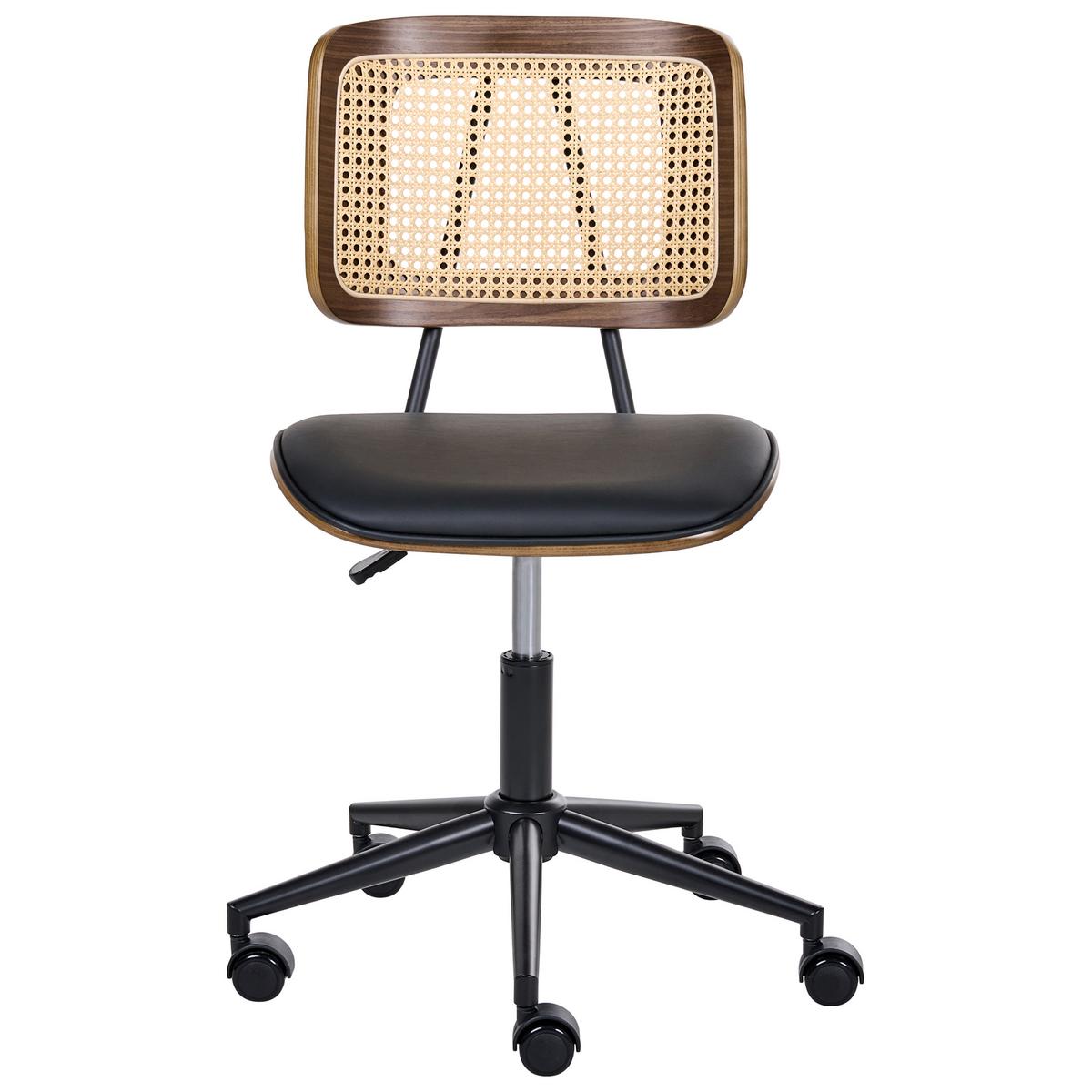 SCHREIBTISCHSTUHL Kunstleder Schwarz Ardo - Schwarz, Kunststoff (66/80/66cm) - Beliani