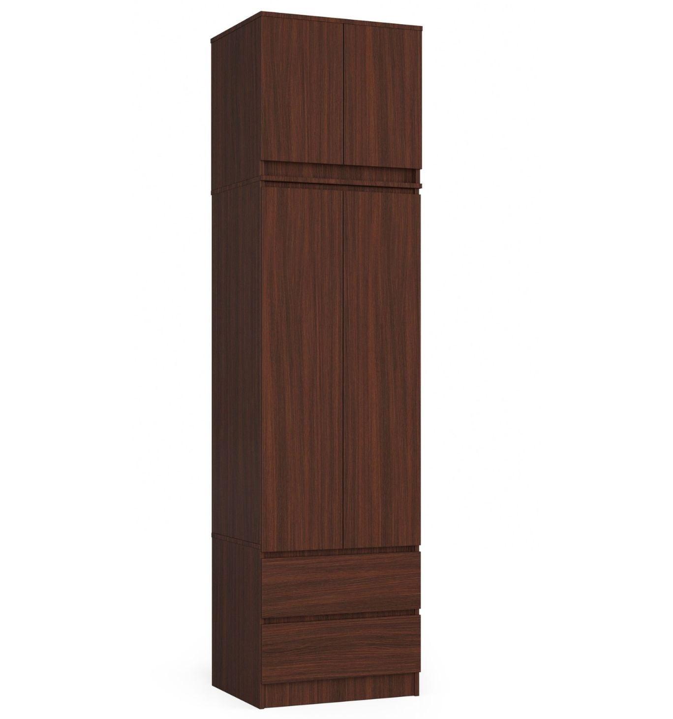 KLEIDERSCHRANK Dunkelbraun 234/60/51 - Dunkelbraun, Holzwerkstoff (60/234/51cm) - RAUMHIRSCH FURNITURE