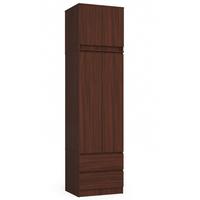 KLEIDERSCHRANK Dunkelbraun 234/60/51 - Dunkelbraun, Holzwerkstoff (60/234/51cm) - RAUMHIRSCH FURNITURE