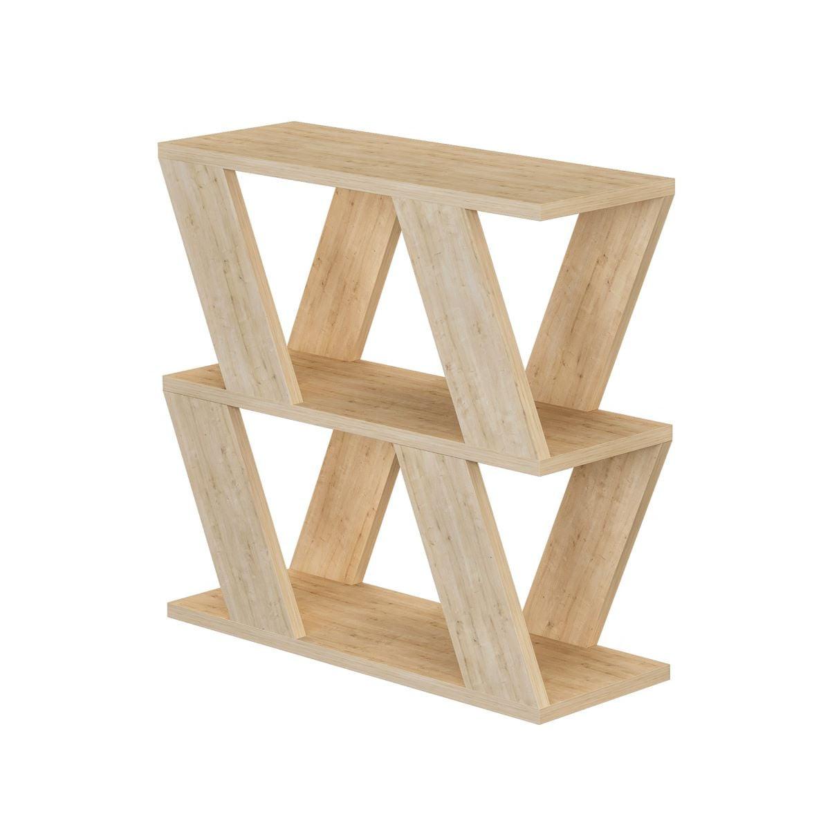BEISTELLTISCH mit 3 Tabletts L60 cm - Lazena - Eichefarben, Holzwerkstoff (14/22/57cm) - Calicosy