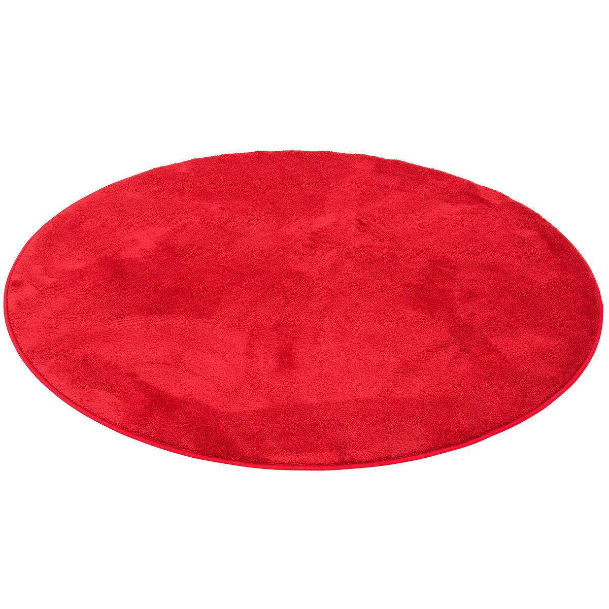 HOCHFLOR LANGFLOR TEPPICH SUPER SOFT MELIA RUND - Rot, Textil (200/200cm) - Pergamon
