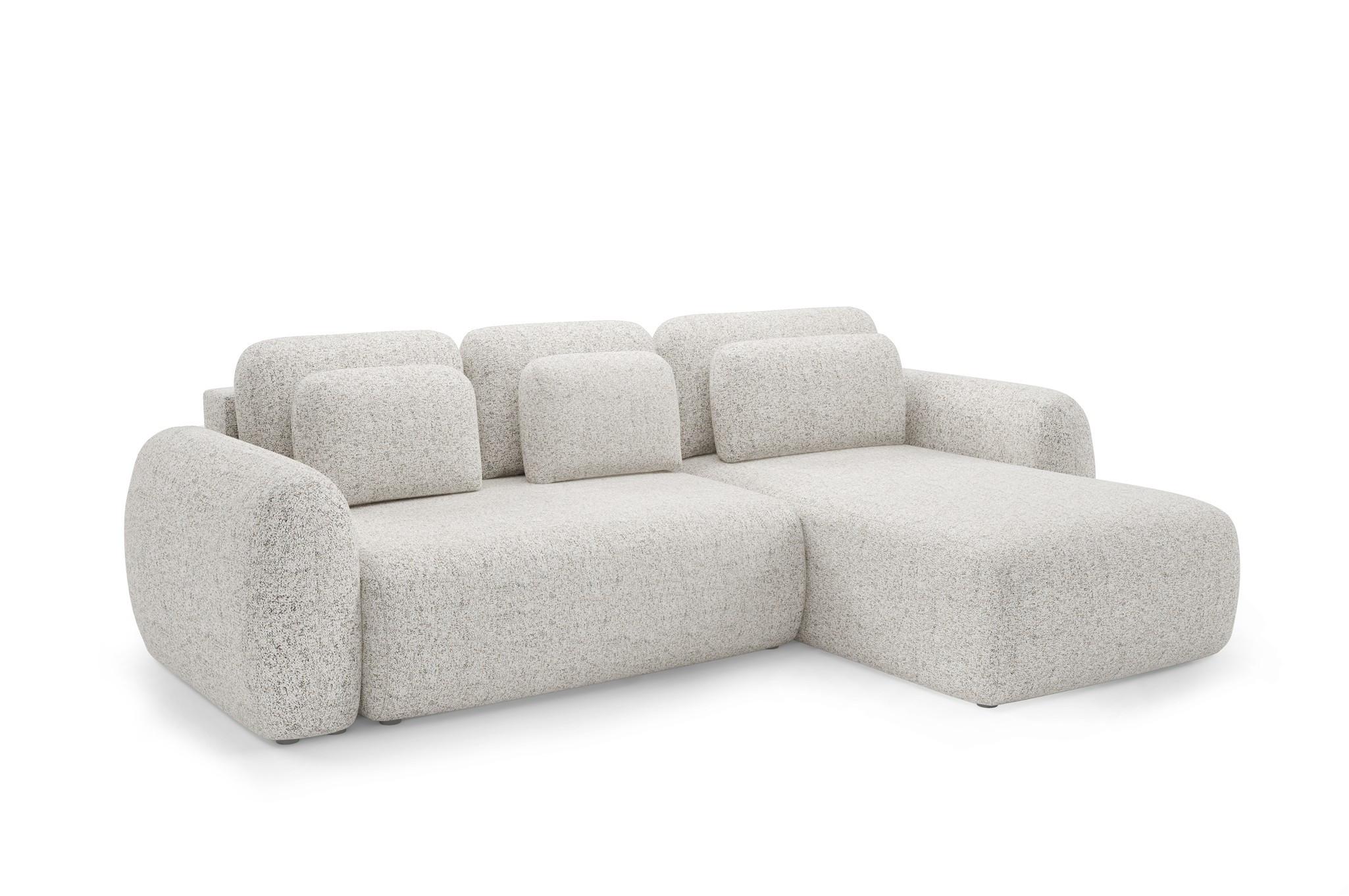 ECKSOFA Gaston Mit Schlaffunktion - Beige, Holzwerkstoff/Textil (304/190cm) - Fun Möbel
