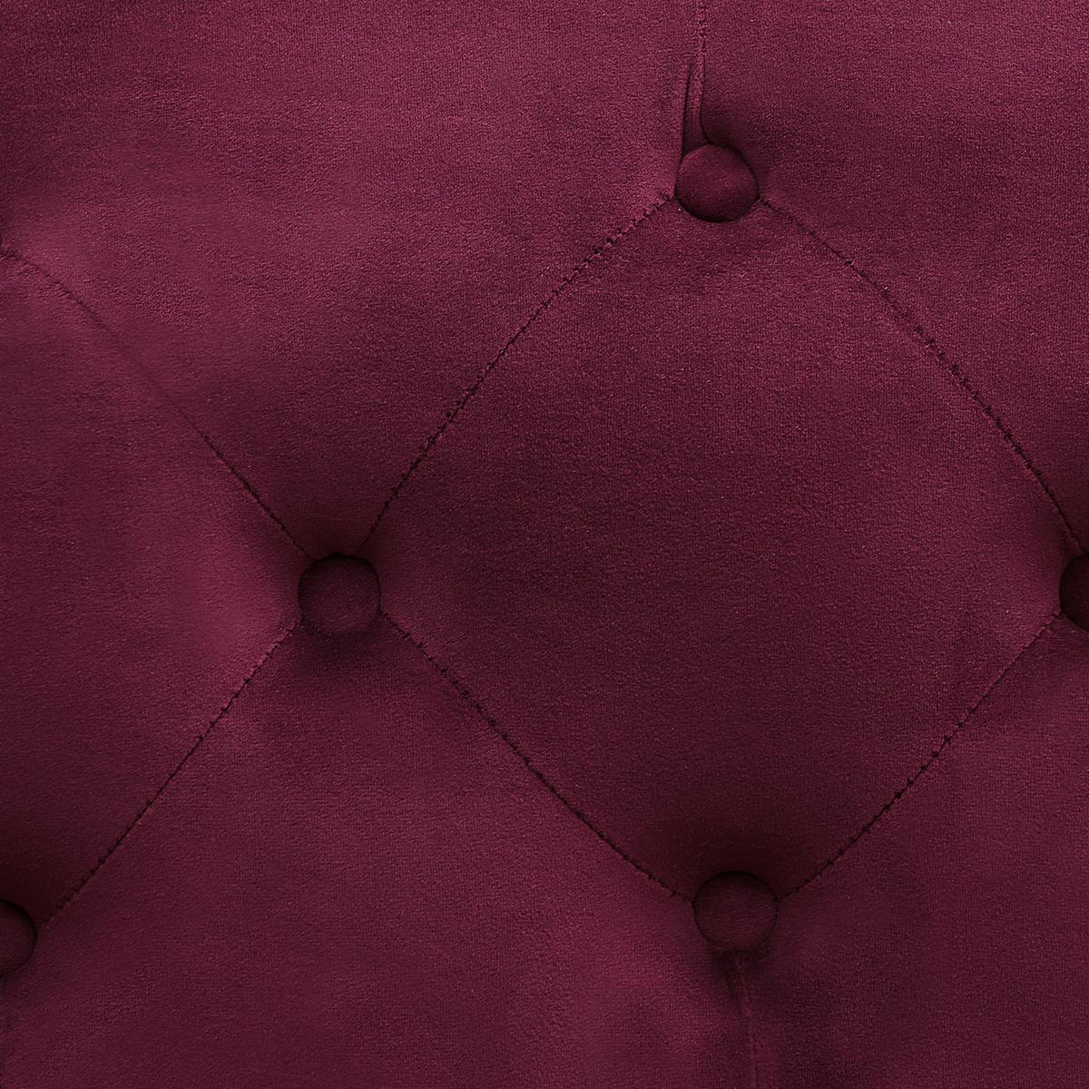 2-SITZER-SOFA Samtstoff Dunkelrot Skien - Dunkelrot, Textil (165/91/83cm) - Beliani