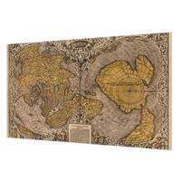 FOTOTAPETE 416x254 cm - Historische Kartographie - Gelb, Textil (416/254cm) - Wallfluent