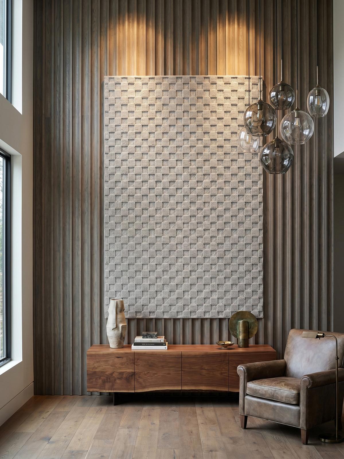 TEPPICH Flachgewebe LANGAU in Silber, mit Schachbrettmuster, 120 x 170 cm - Silberfarben, Textil (120/170cm) - KADIMA DESIGN
