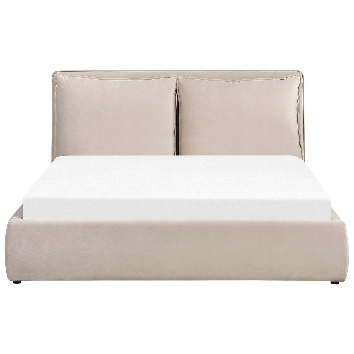 BETT 160/200cm Beige Bajonna - Beige, Textil (160/200cm) - Beliani