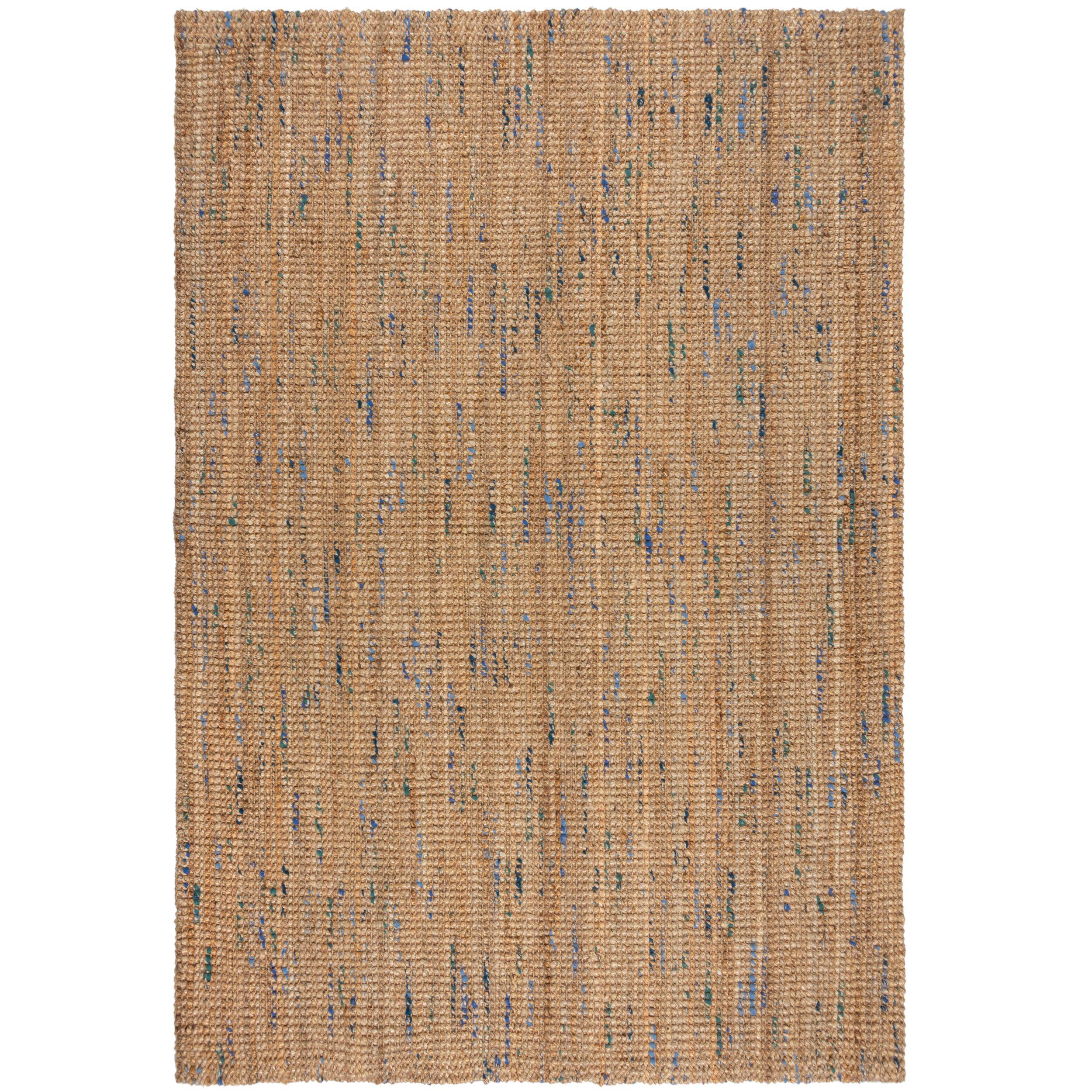 JUTETEPPICH handgewebt ERME, in Naturjute, Natur-Blau, 200 x 290 cm - Beige, Textil (290/200cm) - KADIMA DESIGN
