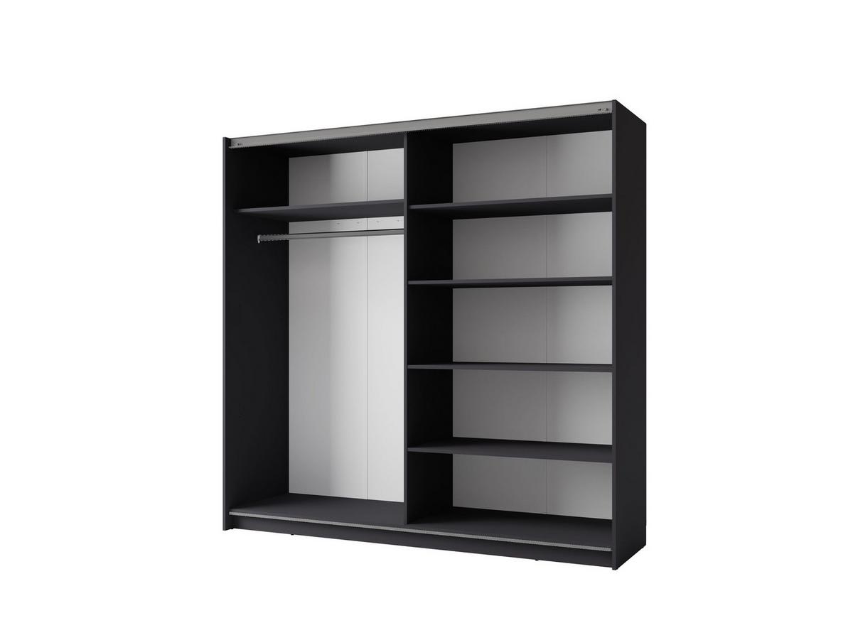 KLEIDERSCHRANK Graphit 151/207/55 - Graphitfarben, Holzwerkstoff (151/207/55cm) - RAUMHIRSCH FURNITURE