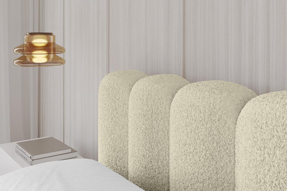 POLSTERBETT mit Bettkasten und Lattenrost, Boxbett ohne Matratze - SENA-v1 180x200 Beige - Beige, Holzwerkstoff/Textil (180/200cm) - ALTDECOR
