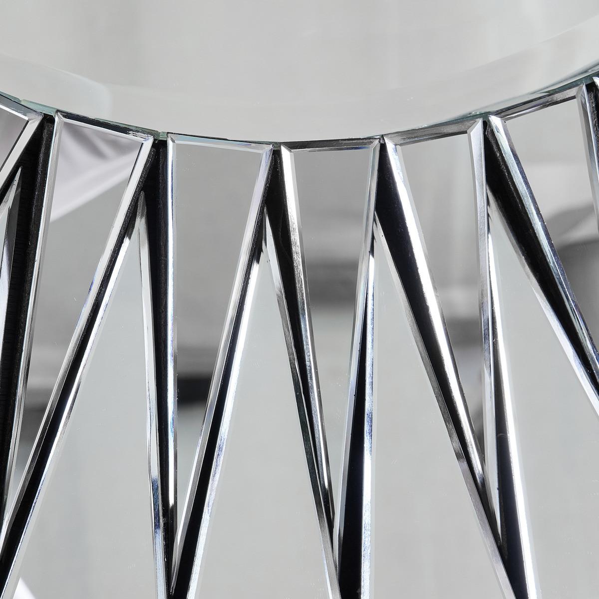 SPIEGEL aus Glas Anémone Ø 100 cm - Silberfarben, Glas (7/100/11cm) - Signature