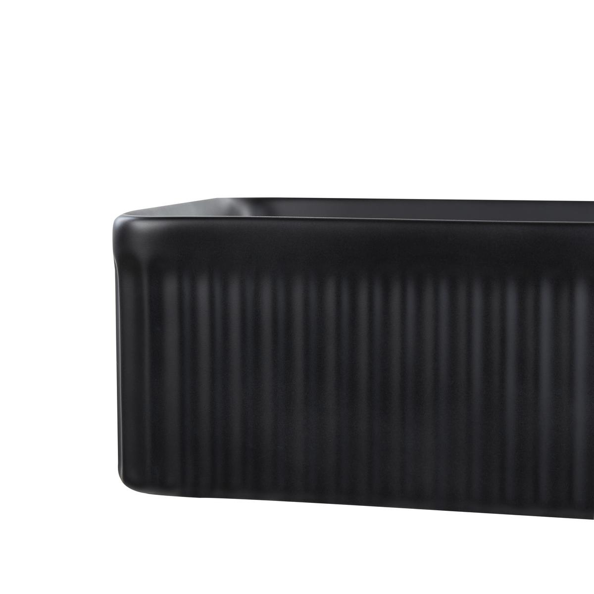 AUFSATZWASCHBECKEN Schwarz 50/34 cm Keramik Geldo - Schwarz, Keramik (50/13/34cm) - Beliani
