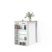 BARTISCH Regusa Weiß/Sonoma 67 x 100 cm - Weiß/Sonoma Eiche, Holzwerkstoff (100/67/106cm) - Livinity®
