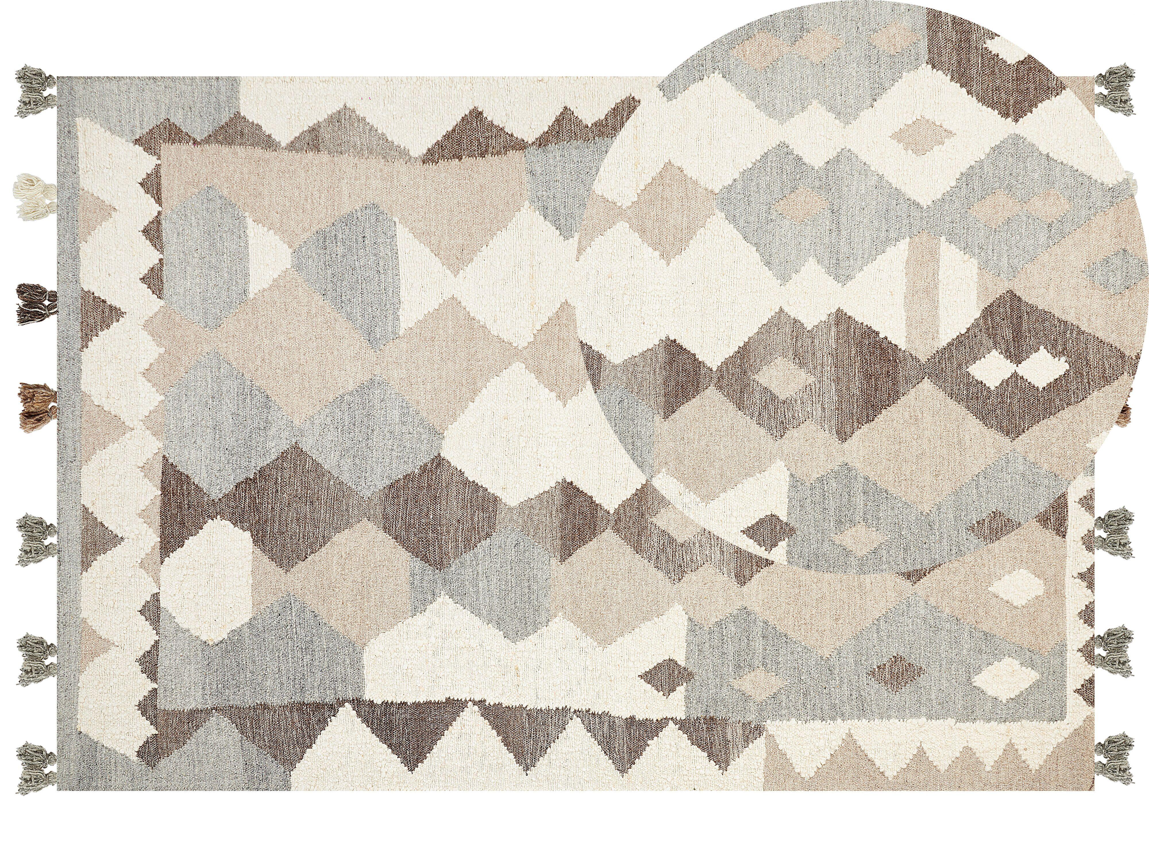KELIM-TEPPICH Aralez 230/160 cm - Multicolor, Textil (160/230cm) - Beliani