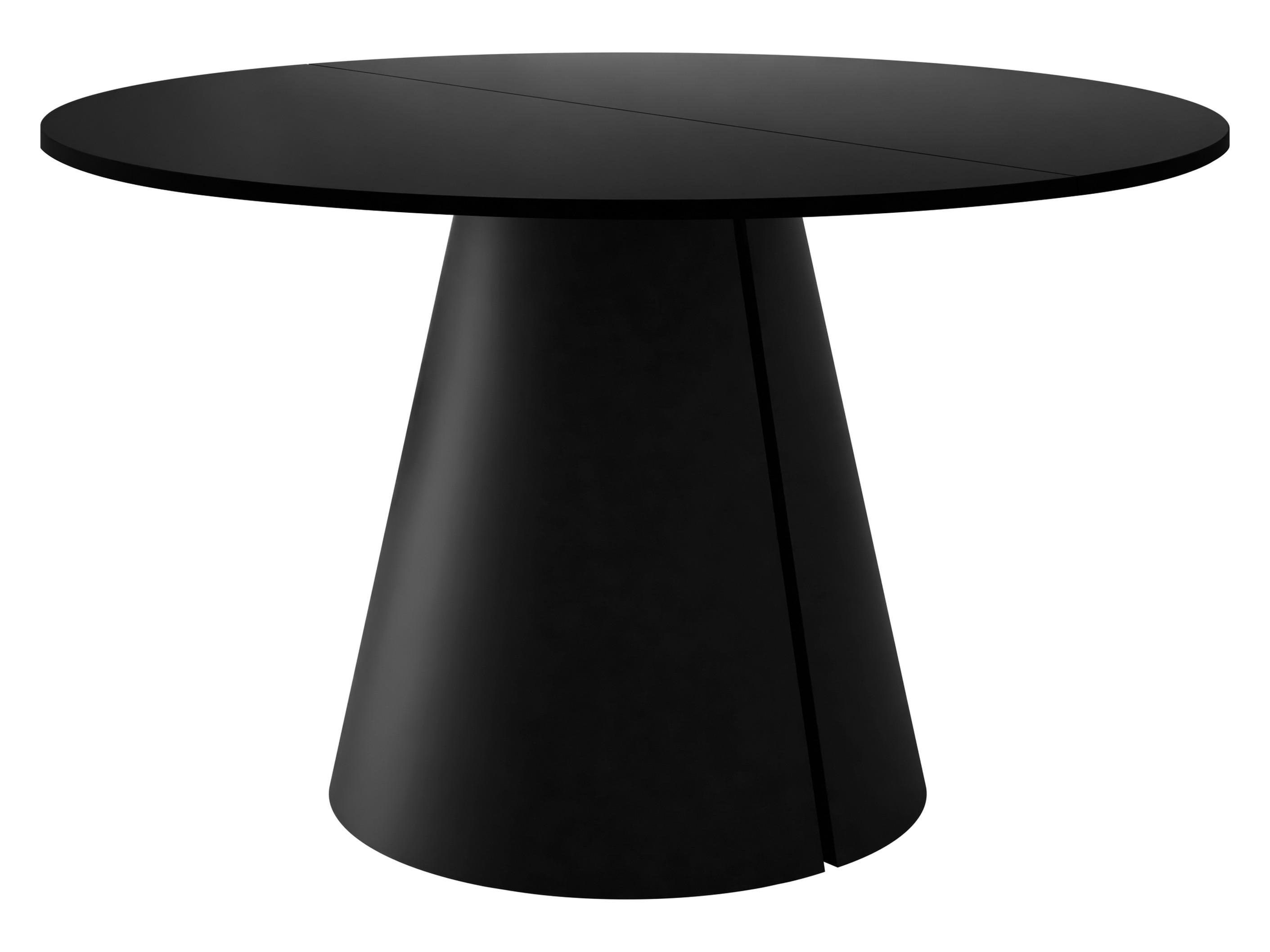 ESSTISCH Calma 120 - Schwarz, Holzwerkstoff/Metall (120/120/76cm) - MIRJAN24