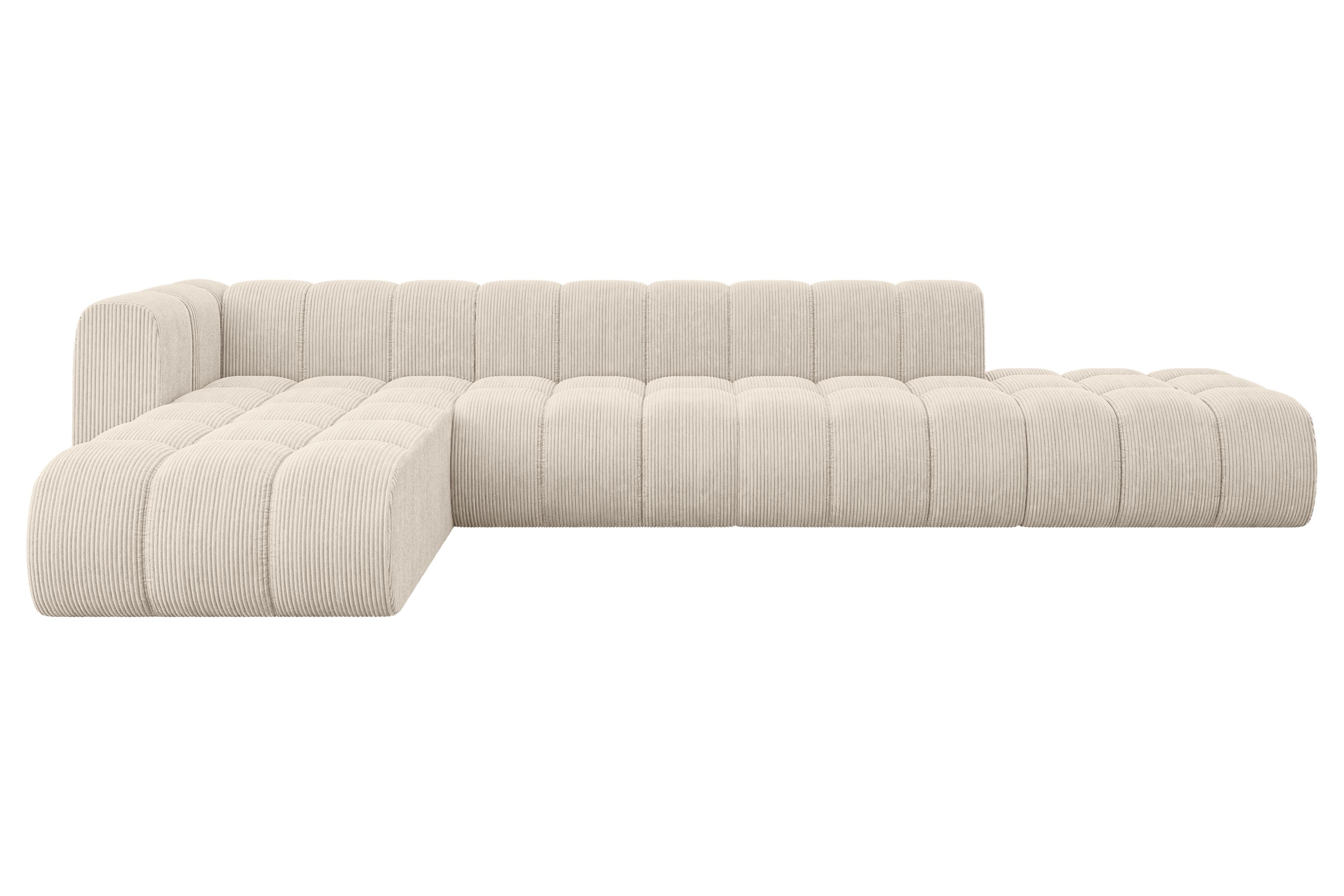 ECKSOFA modulares Sofa Zuvon-L2 - 387x177x70 cm Beige - Beige, Holzwerkstoff/Textil (387/177cm) - ALTDECOR