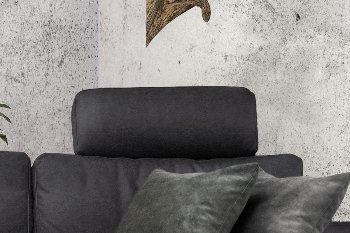 ECKSOFA XL MOTORISCHER RELAXFUNKTION LOLA Schwarz Webstoff Relaxfunktion - Schwarz, Textil (304/178cm) - KAWOLA