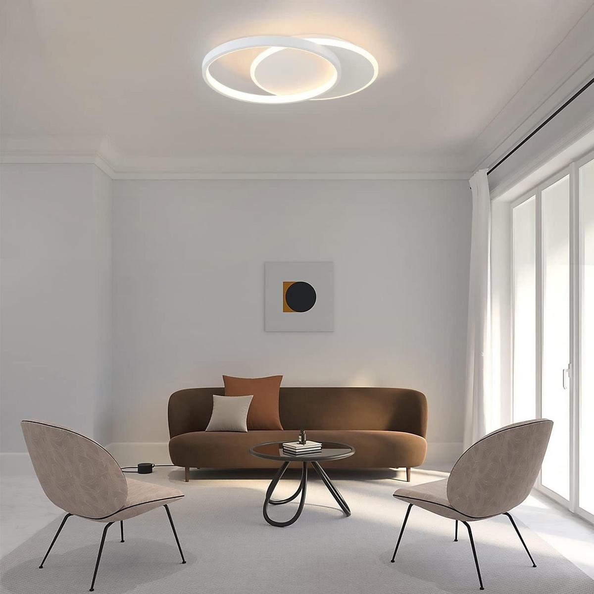 LED-DECKENLEUCHTE Gemini 41/30/6 cm - Weiß, Metall (41/30/6cm) - Nettlife