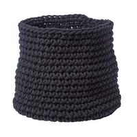 AUFBEWAHRUNGSKORB Baumwolle 42/37 cm - Schwarz, Textil (42/42/37cm) - Homescapes