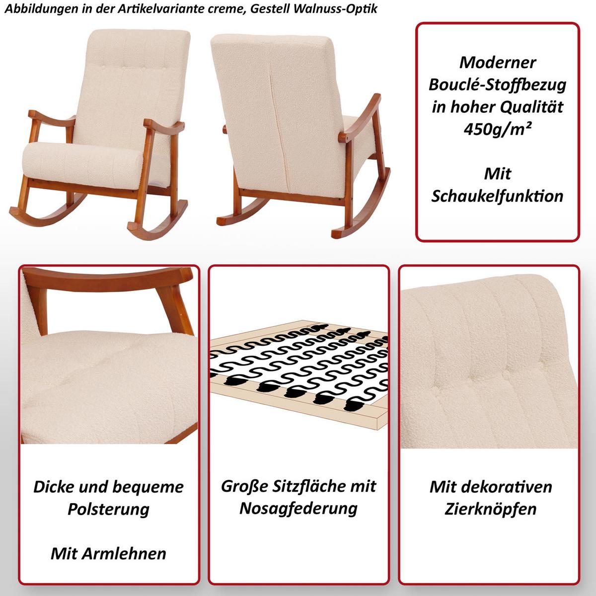 SCHAUKELSTUHL taupe - Taupe, Textil (64/97/85cm) - MCW