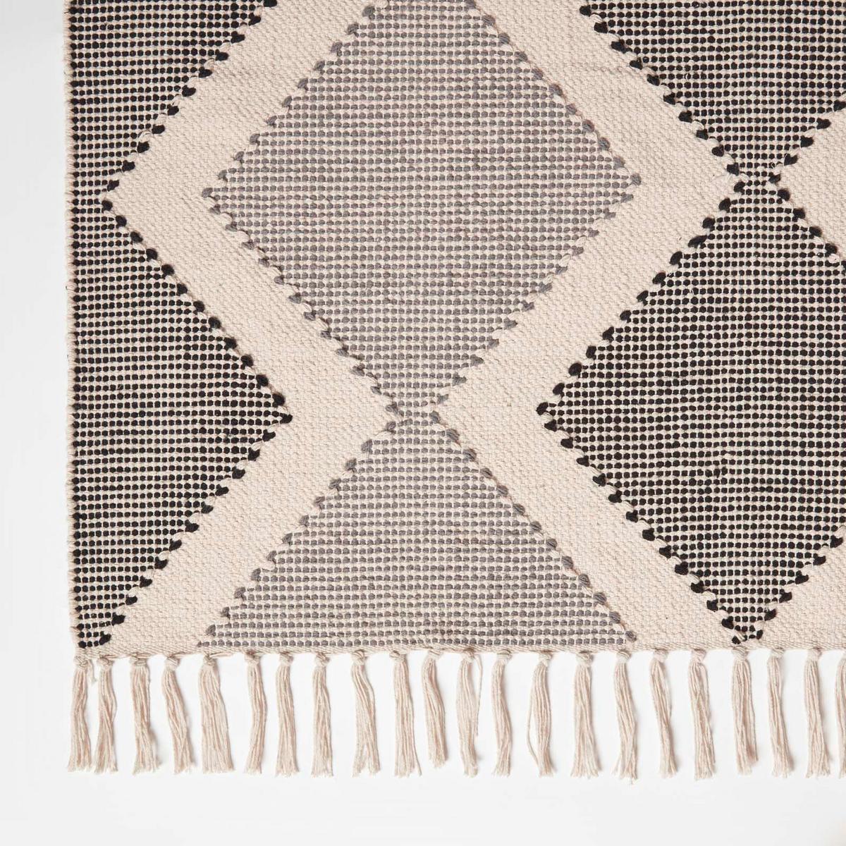 HANDWEBTEPPICH Malmö geometrisch gemustert 120/170 cm - Grau, Textil (120/170cm) - Homescapes
