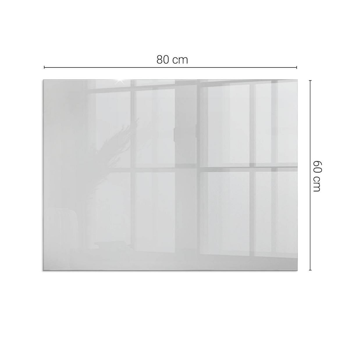 GLASPLATTE für Kamin 80x60 cm - Grau, Glas (80/60/0.4cm) - TULUP