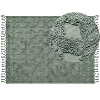 KURZFLOR-TEPPICH Kars 230/160 cm - Grün, Textil (160/230cm) - Beliani